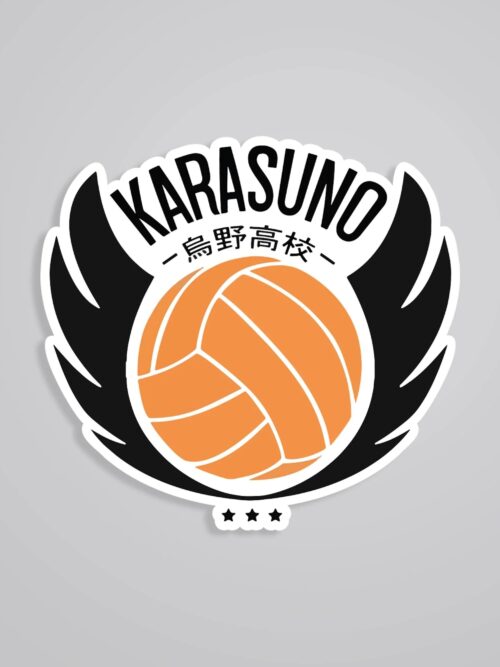 Karasuno Volleyball Team Crest Anime Stickers