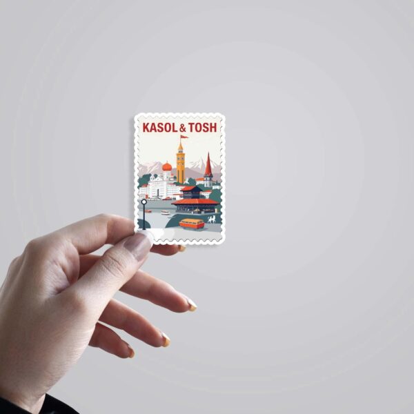 Kasol Tosh Scenic Village Post Stamp Travels Stickers