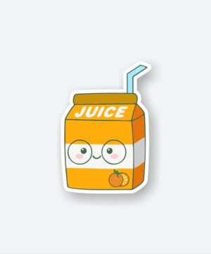 Kawaii Orange Juice Sticker