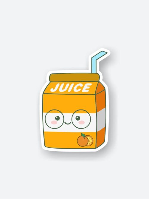 Kawaii Orange Juice Sticker