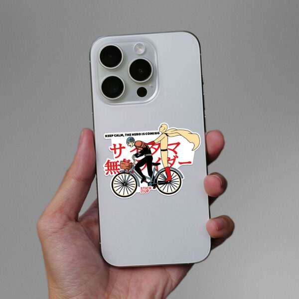 Keep Calm The Hero Is Coming Sticker