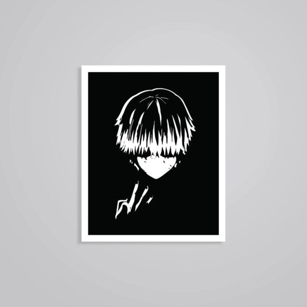 Ken in BW cracking knuckles Anime Stickers_1 Ken In BW Cracking Knuckles Anime Stickers