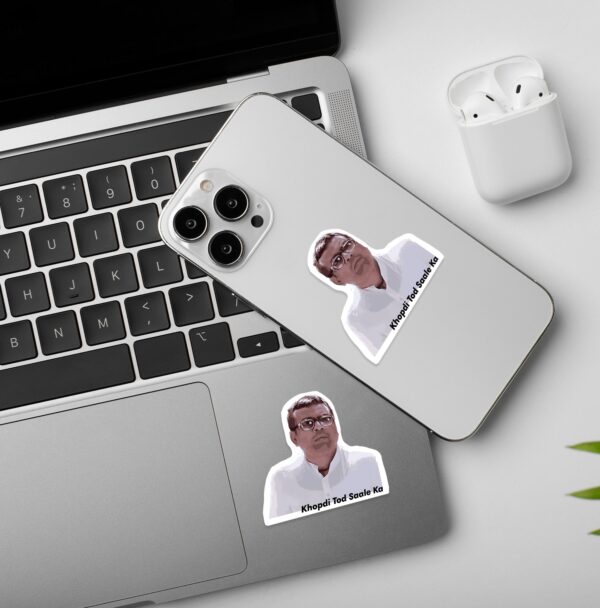 Khopdi Tod Sale Ka Laptop Phone Sticker Khopdi Tod Sale Ka Laptop Phone Sticker