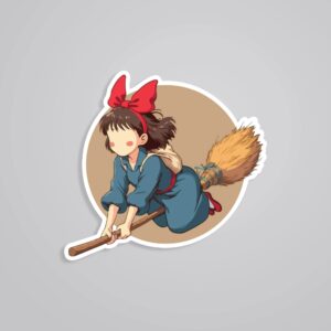 Kiki On Her Broom Anime Stickers Kiki On Her Broom Anime Stickers