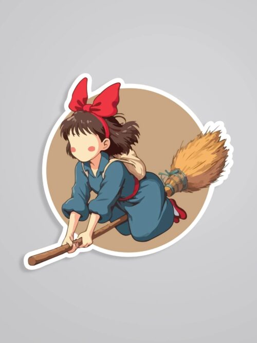 Kiki On Her Broom Anime Stickers