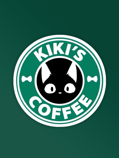 Kikis Coffee Laptop   Mobile Stickers