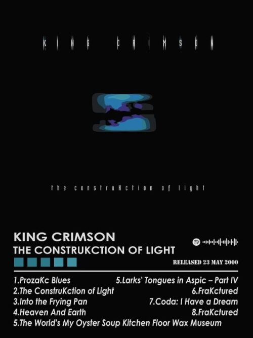 King Crimson The Construkction Of Light Music Poster