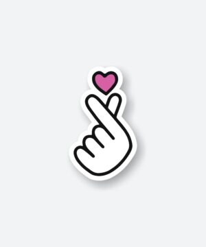 Korean Finger Heart Sticker Korean Finger Heart Sticker