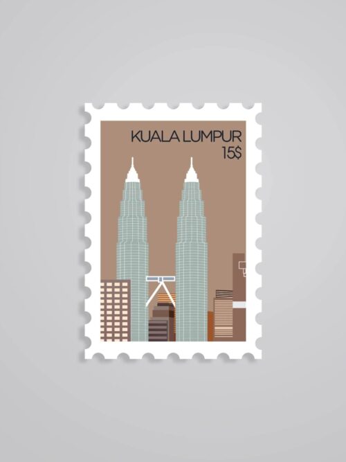 Kuala Lumpur Stamp Travels Stickers