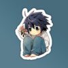L Death Note Mobile Laptop Sticker