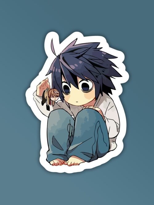 L Death Note Mobile Laptop Sticker