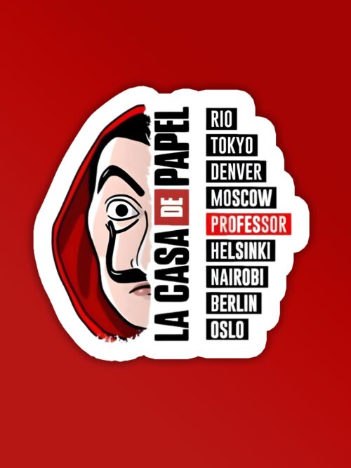La Casa   Money Heist Laptop   Mobile Sticker