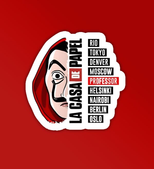 La Casa Money Heist Laptop Mobile Sticker La Casa Money Heist Laptop Mobile Sticker