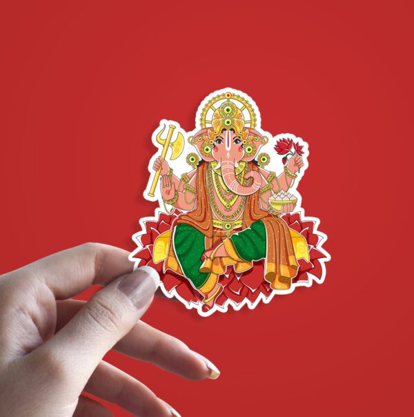 Lakshmi Ganesh Set Of 2   Diwali Sticker
