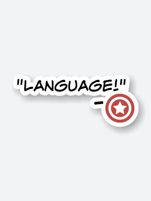 Language Captain America Shield Sticker
