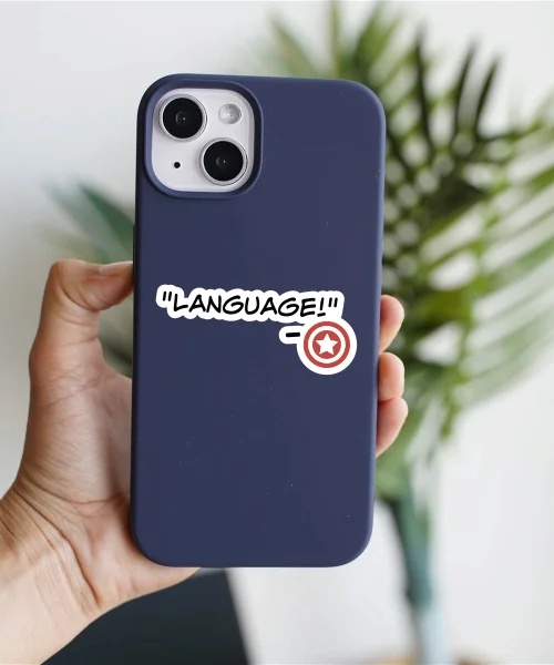 Language Captain America Shield Sticker