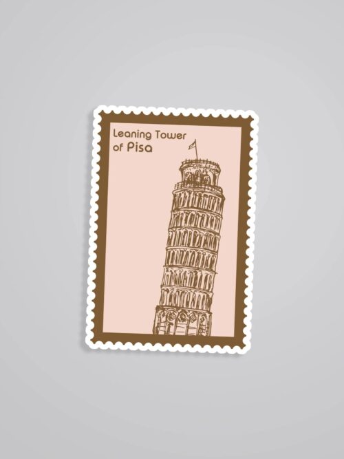 Leaning Tower Of Pisa Stamp Travels Stickers