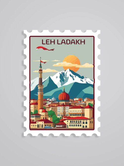 Leh Ladakh Mountain Post Stamp Travels Stickers