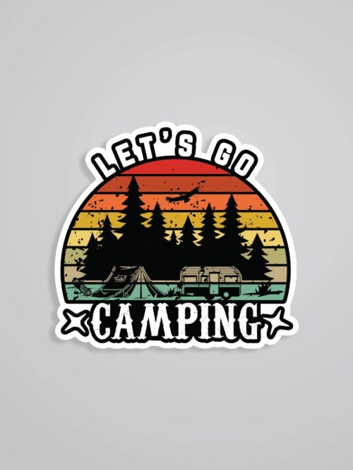 Lets Go Camping Travels Stickers