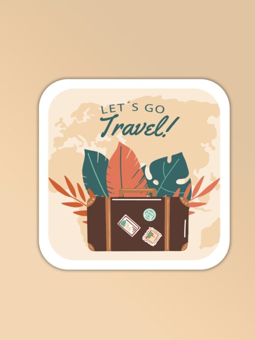 Lets Go Travel Sticker