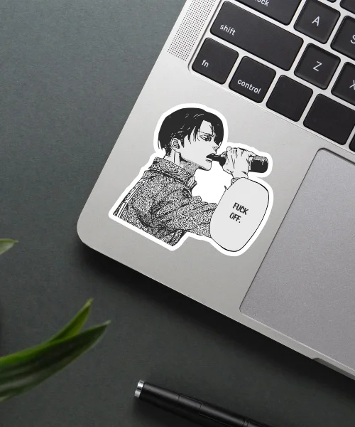 Levi drinking Sticker_2 Levi Drinking Sticker