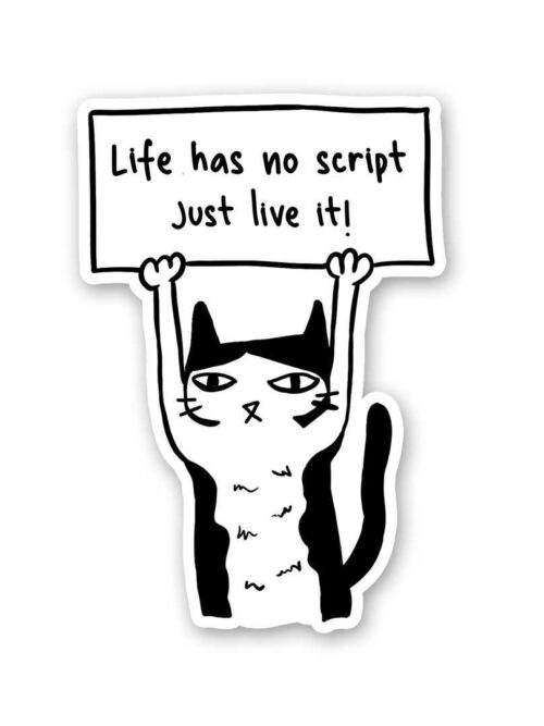Life Has No Script Just Live It Sticker