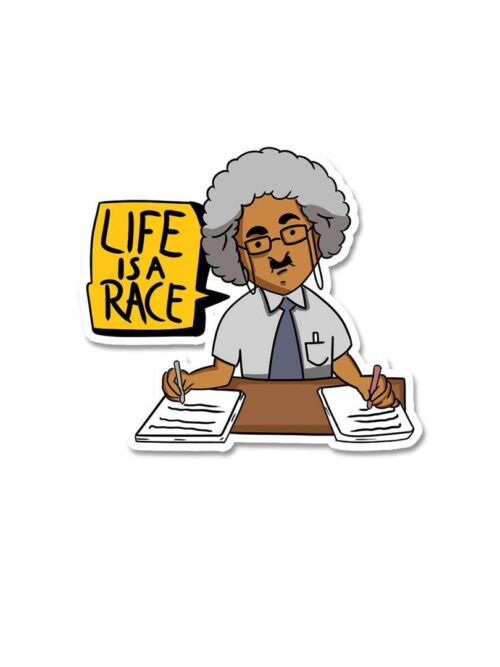 Life Is A Race Sticker