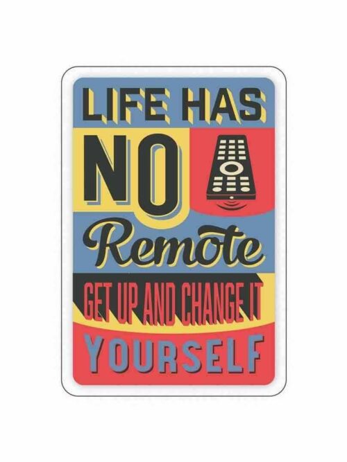 Life Has No Remote Control Sticker