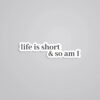 Life Is Short So Am I Witty Stickers