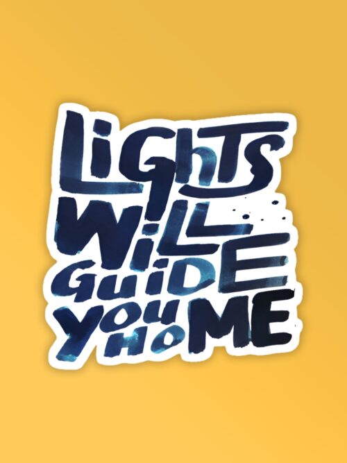 Lights Will Guide You Home   Coldplay Laptop   Mobile Sticker