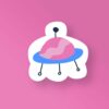 Lil Spaceship Space Stickers