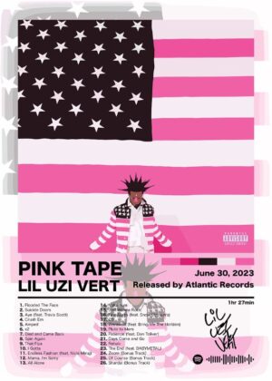Lil Uzi Vert Pink Tape Music Poster