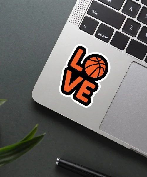 Love Basketball Sticker