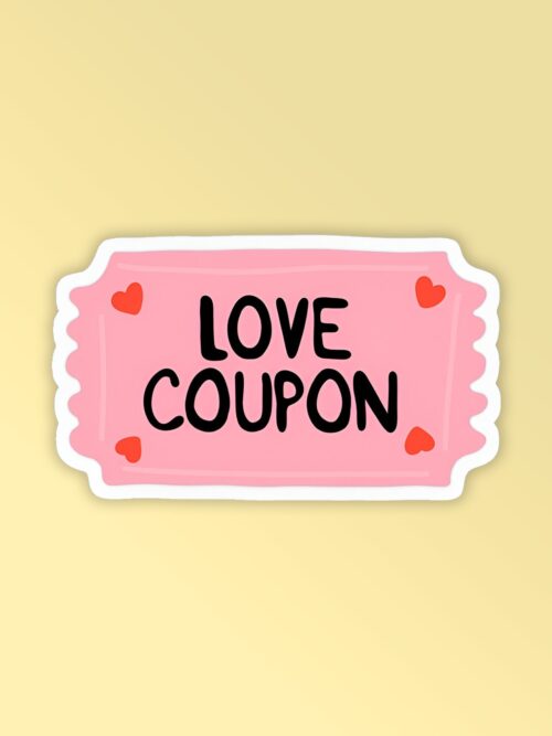 Love Coupon   Laptop Mobile Stickers