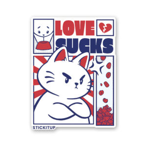 Love Sucks Sticker Love Sucks Sticker