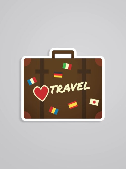 Love Travel Suitcase Travels Stickers