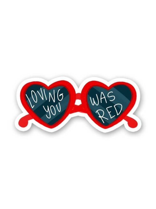 Loving You Was Red Sticker