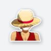 Luffy Happy Sticker