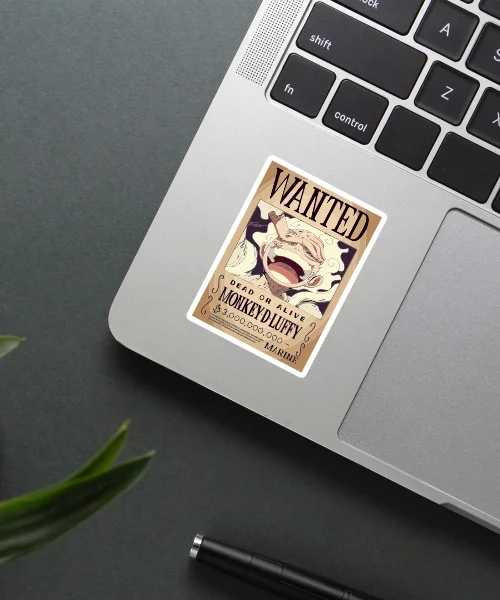 Luffy Wanted Sticker