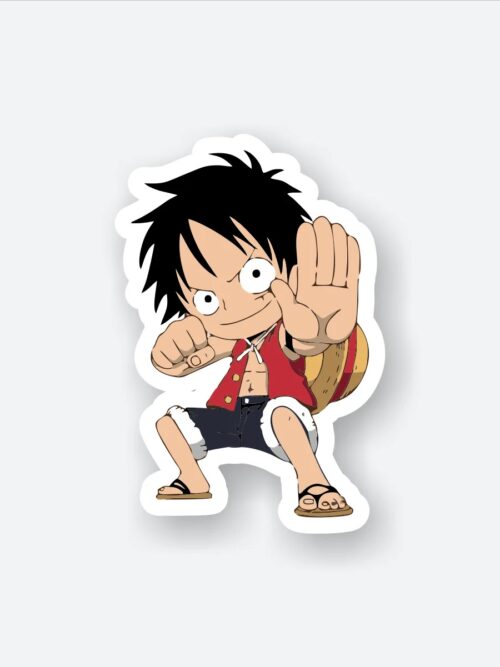 Luffy In Action Sticker