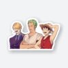 Luffy Zoro Sanji Kick Cut Punch Sticker