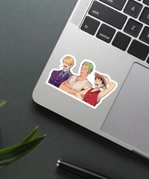 Luffy zoro sanji, kick cut punch Sticker_2 Luffy Zoro Sanji Kick Cut Punch Sticker