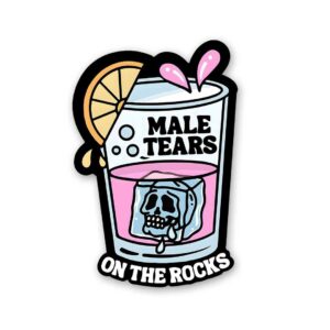 Male Tears On Rocks Sticker Male Tears On Rocks Sticker