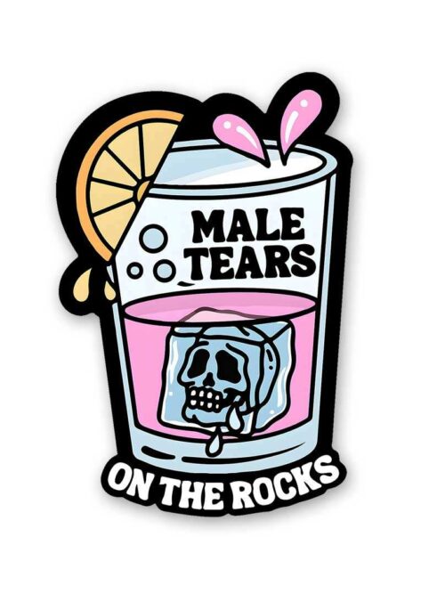 Male Tears On Rocks Sticker