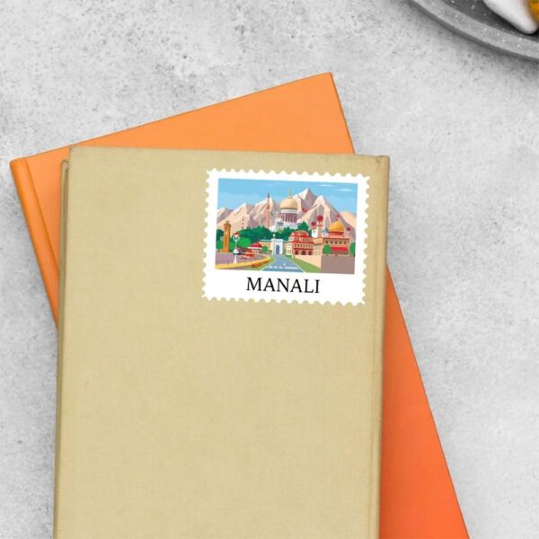 Manali Mountain City Post Stamp Travels Stickers