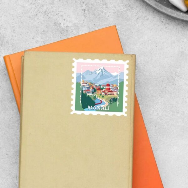 Manali Mountain Village Post Stamp Travels Stickers