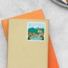 Manali Scenic Town And River Post Stamp Travels Stickers