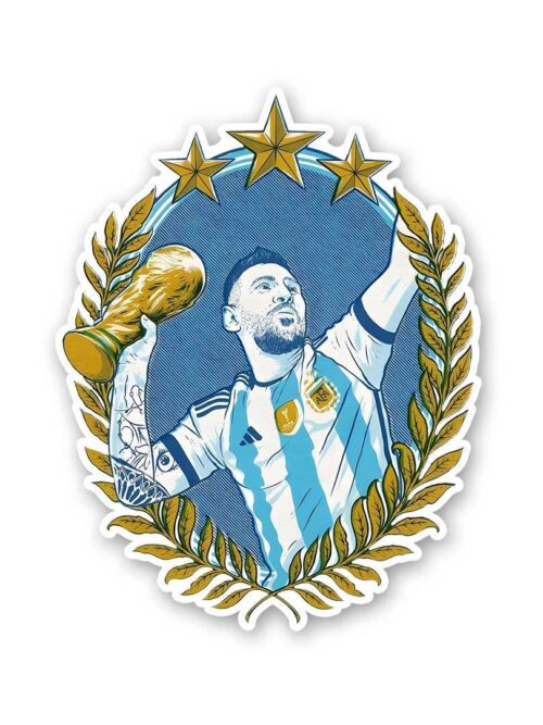 Messi Argentina Win Sticker