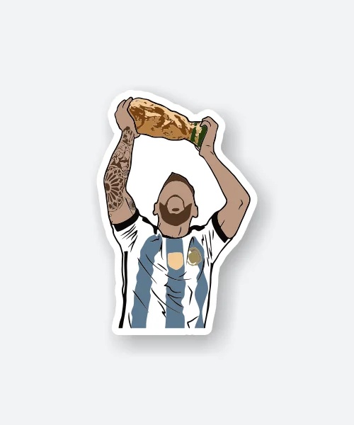 Messi Celebrating Sticker