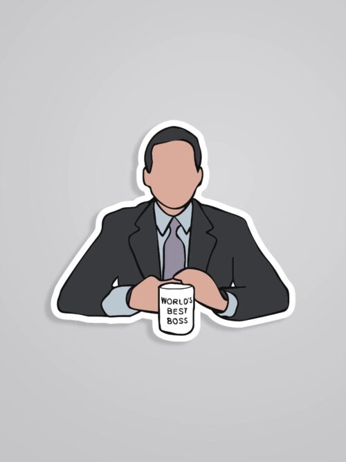 Michael Scott Worlds Best Boss TV Shows Stickers